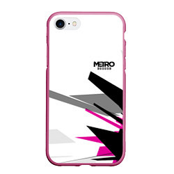 Чехол iPhone 7/8 матовый Metro Exodus: White Style, цвет: 3D-малиновый