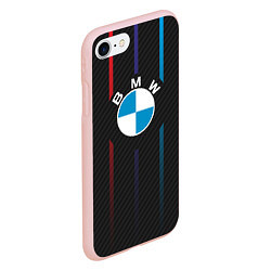 Чехол iPhone 7/8 матовый BMW: Three Lines, цвет: 3D-светло-розовый — фото 2