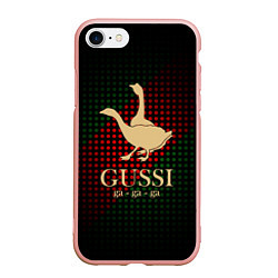 Чехол iPhone 7/8 матовый GUSSI EQ Style, цвет: 3D-светло-розовый
