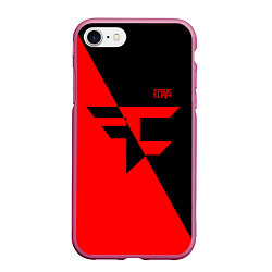 Чехол iPhone 7/8 матовый FaZe Clan: Red & Black, цвет: 3D-малиновый
