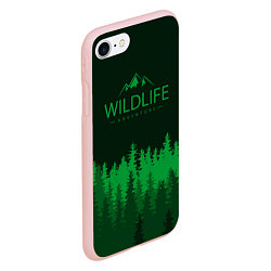 Чехол iPhone 7/8 матовый Wildlife Adventure, цвет: 3D-светло-розовый — фото 2