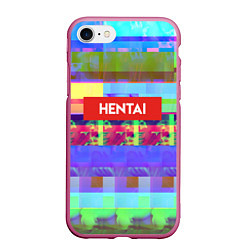 Чехол iPhone 7/8 матовый Hentai TV, цвет: 3D-малиновый