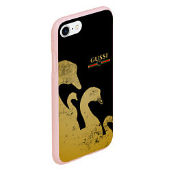 Чехол iPhone 7/8 матовый GUSSI: Gold Edition, цвет: 3D-светло-розовый — фото 2