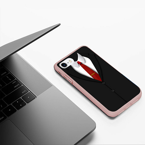 Чехол iPhone 7/8 матовый Агент 47 / 3D-Светло-розовый – фото 3