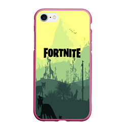 Чехол iPhone 7/8 матовый Fortnite: Light Forest