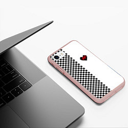 Чехол iPhone 7/8 матовый ФРЕНДЗОНА: Шахматы, цвет: 3D-светло-розовый — фото 2