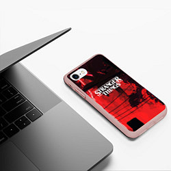 Чехол iPhone 7/8 матовый Stranger Things: Red Dream, цвет: 3D-светло-розовый — фото 2