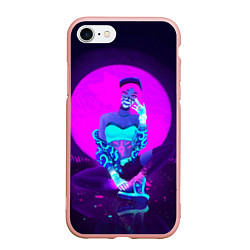 Чехол iPhone 7/8 матовый Akali KDA, цвет: 3D-светло-розовый