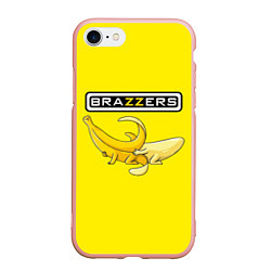 Чехол iPhone 7/8 матовый Brazzers: Yellow Banana, цвет: 3D-светло-розовый