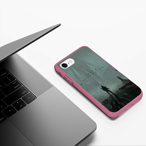 Чехол iPhone 7/8 матовый Death Stranding / 3D-Малиновый – фото 3