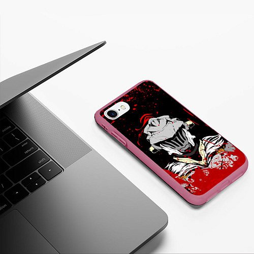 Чехол iPhone 7/8 матовый Убийца Гоблинов / 3D-Малиновый – фото 3