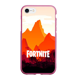 Чехол iPhone 7/8 матовый FORTNITE, цвет: 3D-малиновый