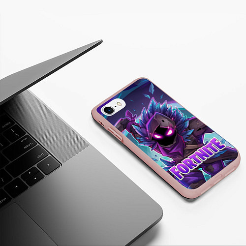 Чехол iPhone 7/8 матовый Fortnite / 3D-Светло-розовый – фото 3