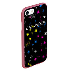 Чехол iPhone 7/8 матовый Lil Peep: Legend, цвет: 3D-малиновый — фото 2