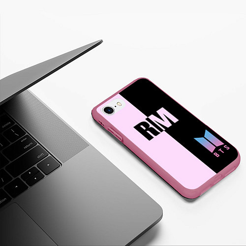 Чехол iPhone 7/8 матовый BTS RM / 3D-Малиновый – фото 3