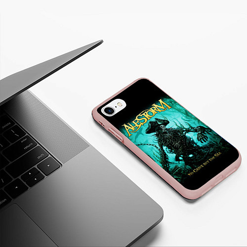 Чехол iPhone 7/8 матовый Alestorm: Death Pirate / 3D-Светло-розовый – фото 3