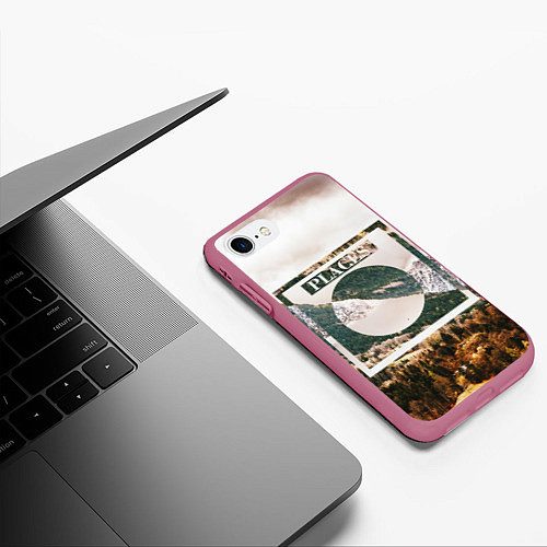 Чехол iPhone 7/8 матовый Places / 3D-Малиновый – фото 3