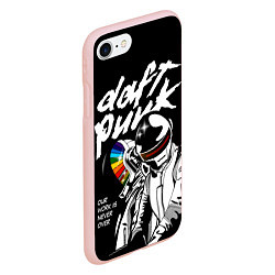 Чехол iPhone 7/8 матовый Daft Punk: Our work is never over, цвет: 3D-светло-розовый — фото 2