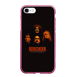 Чехол iPhone 7/8 матовый Queen: Bohemian Rhapsody, цвет: 3D-малиновый