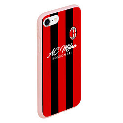 Чехол iPhone 7/8 матовый AC Milan, цвет: 3D-светло-розовый — фото 2