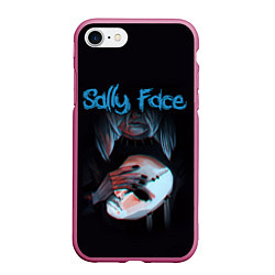 Чехол iPhone 7/8 матовый Sally Face, цвет: 3D-малиновый