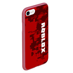 Чехол iPhone 7/8 матовый ROBLOX: Red Camo, цвет: 3D-малиновый — фото 2