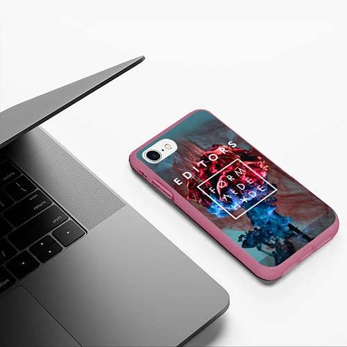 Чехол iPhone 7/8 матовый Editors / 3D-Малиновый – фото 3