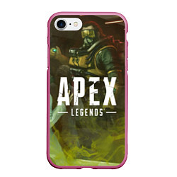 Чехол iPhone 7/8 матовый Apex Legends: Toxic Soldier, цвет: 3D-малиновый