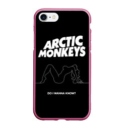 Чехол iPhone 7/8 матовый Arctic Monkeys: Do i wanna know?, цвет: 3D-малиновый