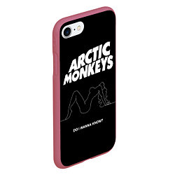 Чехол iPhone 7/8 матовый Arctic Monkeys: Do i wanna know?, цвет: 3D-малиновый — фото 2
