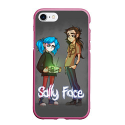 Чехол iPhone 7/8 матовый Sally Face: Friends, цвет: 3D-малиновый