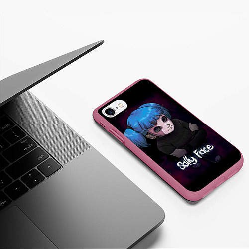 Чехол iPhone 7/8 матовый Sally Face: Lonely / 3D-Малиновый – фото 3