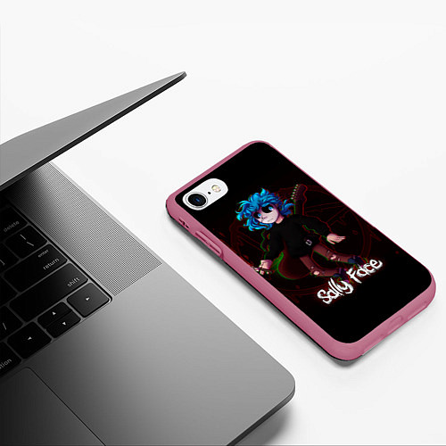 Чехол iPhone 7/8 матовый Sally Face: Fly / 3D-Малиновый – фото 3