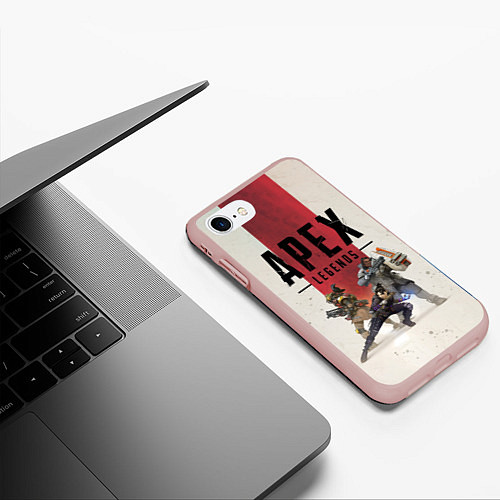 Чехол iPhone 7/8 матовый Apex Legends / 3D-Светло-розовый – фото 3