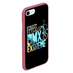 Чехол iPhone 7/8 матовый BMX Extreme, цвет: 3D-малиновый — фото 2