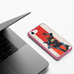 Чехол iPhone 7/8 матовый Apex Legends: Pathfinder, цвет: 3D-малиновый — фото 2