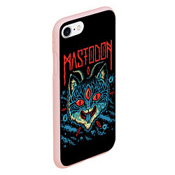 Чехол iPhone 7/8 матовый Mastodon: Demonic Cat, цвет: 3D-светло-розовый — фото 2