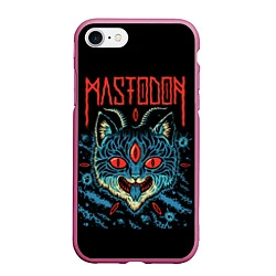 Чехол iPhone 7/8 матовый Mastodon: Demonic Cat, цвет: 3D-малиновый