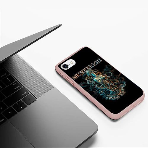 Чехол iPhone 7/8 матовый Meshuggah: Violent Sleep / 3D-Светло-розовый – фото 3