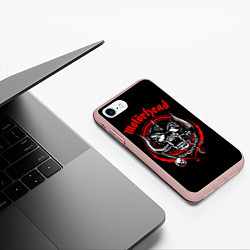Чехол iPhone 7/8 матовый Motorhead Demons, цвет: 3D-светло-розовый — фото 2