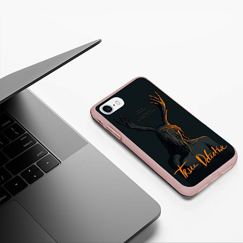 Чехол iPhone 7/8 матовый True Detective / 3D-Светло-розовый – фото 3