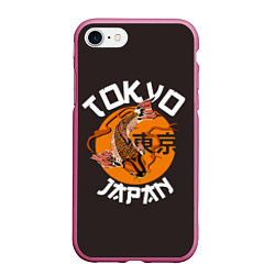 Чехол iPhone 7/8 матовый Tokyo, Japan, цвет: 3D-малиновый