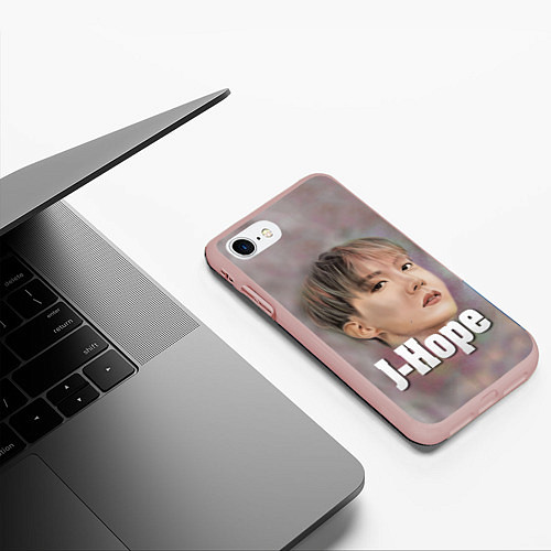 Чехол iPhone 7/8 матовый BTS J-Hope / 3D-Светло-розовый – фото 3