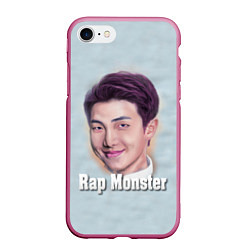 Чехол iPhone 7/8 матовый BTS Rap Monster, цвет: 3D-малиновый