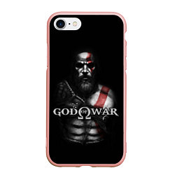 Чехол iPhone 7/8 матовый God of War, цвет: 3D-светло-розовый