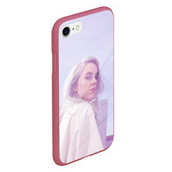 Чехол iPhone 7/8 матовый Billie Eilish: Light Pink, цвет: 3D-малиновый — фото 2