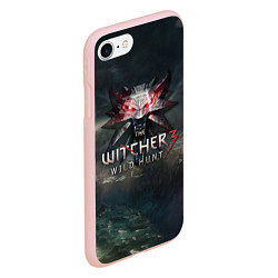 Чехол iPhone 7/8 матовый The Witcher 3: Wild Hunt, цвет: 3D-светло-розовый — фото 2