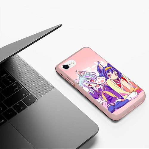 Чехол iPhone 7/8 матовый No Game No Life / 3D-Светло-розовый – фото 3