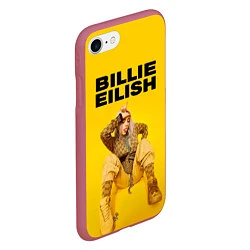 Чехол iPhone 7/8 матовый Billie Eilish: Lovely, цвет: 3D-малиновый — фото 2