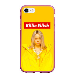Чехол iPhone 7/8 матовый Billie Eilish: MyBoi, цвет: 3D-малиновый